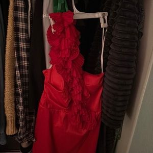 Maria Bonita red one shoulder dress